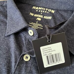 The Normal Brand navy blue Hamlin polo